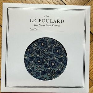 Sézane Le Foulard Kerala Bleu Floral Scarf - Blue Floral Scarf